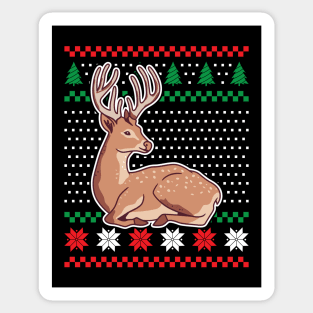 Ugly Christmas Sweaters Deer Sticker